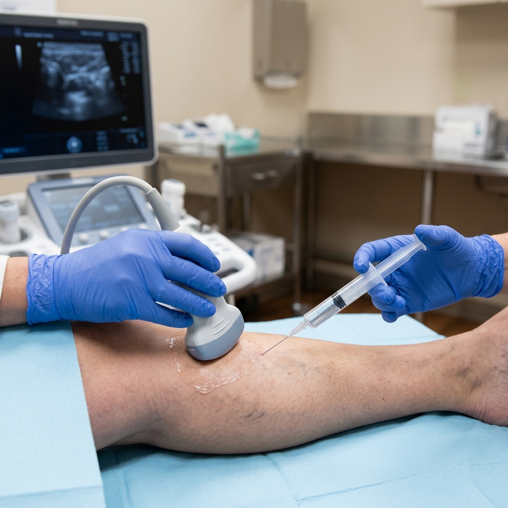 Escleroterapia guiada por ultrasonido